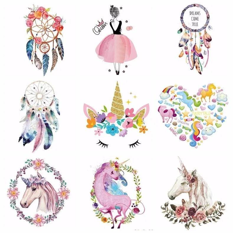 

Pulaqi Cartoon Animal Iron-on Transfer Little Girl Patch Heat Transfer Vinyl Clothing Sticker Cool Accessory For Coat DIY Decor