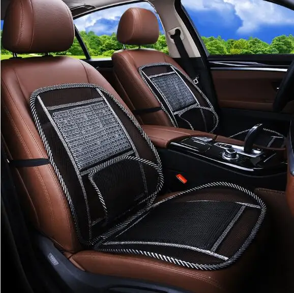 

Front Universal Cool Car seat Cover Summer Lumbar support for office home Chair Seat Cushion Cover Bamboo Seat covers
