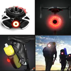 Велосипед USB Перезаряжаемые фонарик велосипед задний свет 5 режимов IPX5 Водонепроницаемый светодио дный Велоспорт задний фонарь