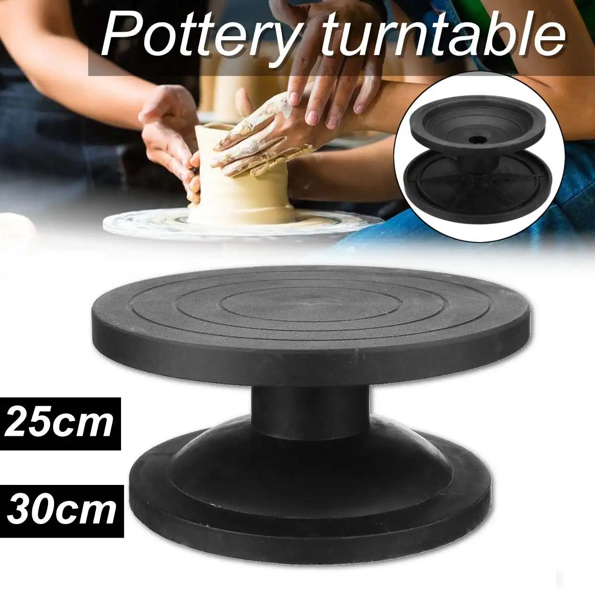 

25/30CM Metal Pottery Banding Wheel Turntable Turnplate Clay Sculpture Modelling