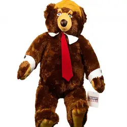 24 ''Дональд Трамп медведь плюшевые игрушки крутой медведь с флагом подарки мягкие плюшевые животные Детские Девочки Мальчики игрушки