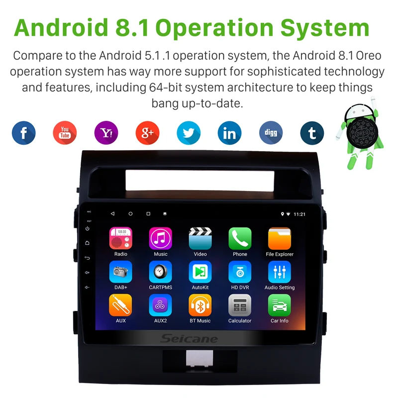 Best Seicane 10.1" Android 8.1/9.0 Multimedia Player for 2007-2017 Toyota Cruiser FJ Auto Radio Car GPS Navigation with 3G WiFi SWC 1 Best Seicane 10.1" Android 8.1/9.0 Multimedia Player for 2007-2017 Toyota Cruiser FJ Auto Radio Car GPS Navigation with 3G WiFi SWC 1