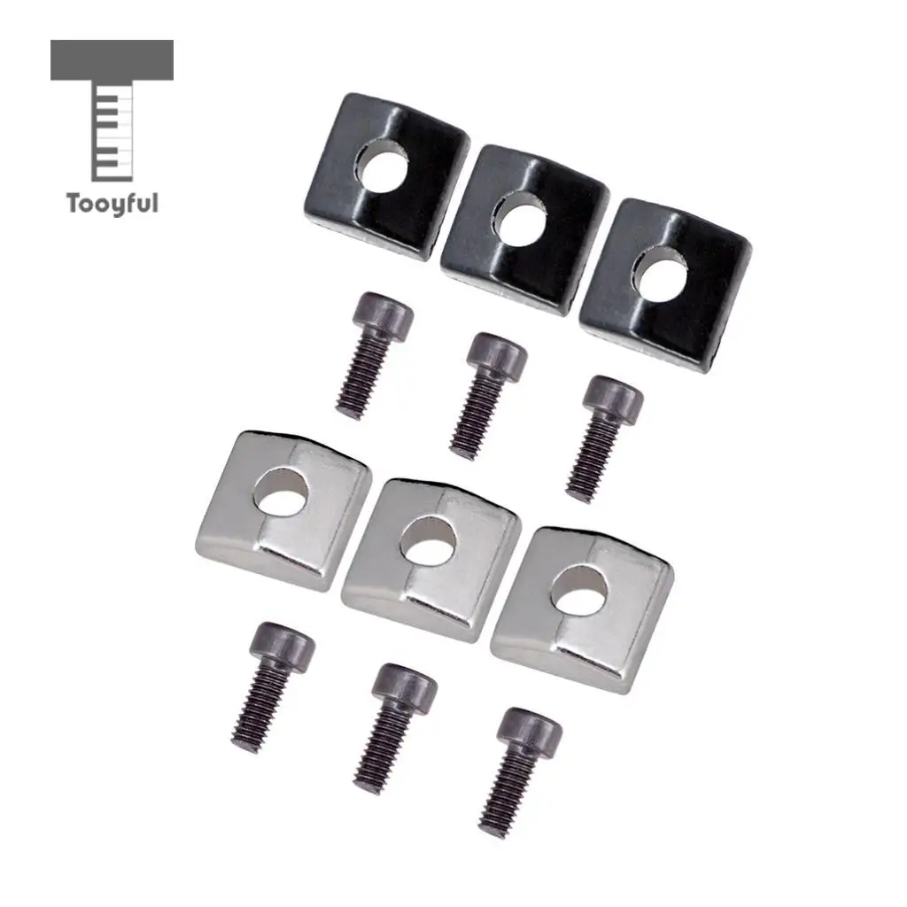 

Tooyful 6pcs Guitar Locking Nut Clamp&Screws for Electric Guitar Tremolo Bridge Parts