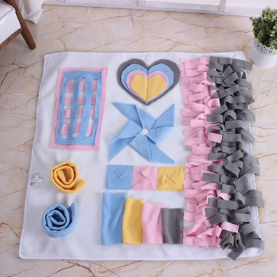 

2 packs Pet training mats sniffing blankets smell training dog entertainment rest mats bright colors easy to clean