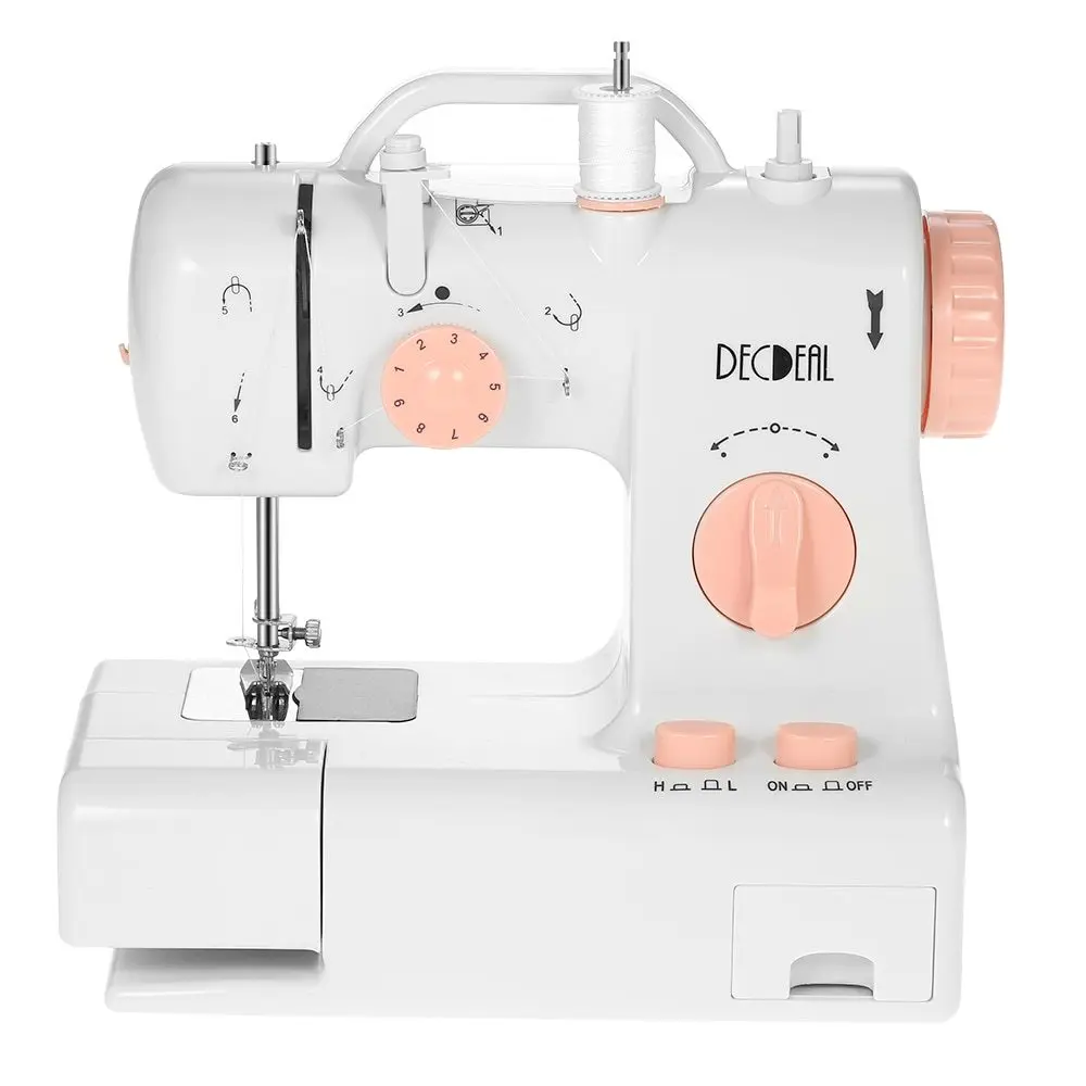 

Multifunctional Electric Household Sewing Machine 2 Speed Adjustment with Light Foot Pedal Automatic Sewing Machine US EU Plug