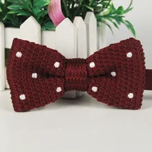 Мужская вышитая трикотажная полиэфирная шелковая британская Повседневная новая шерстяная галстук-бабочка от производителя