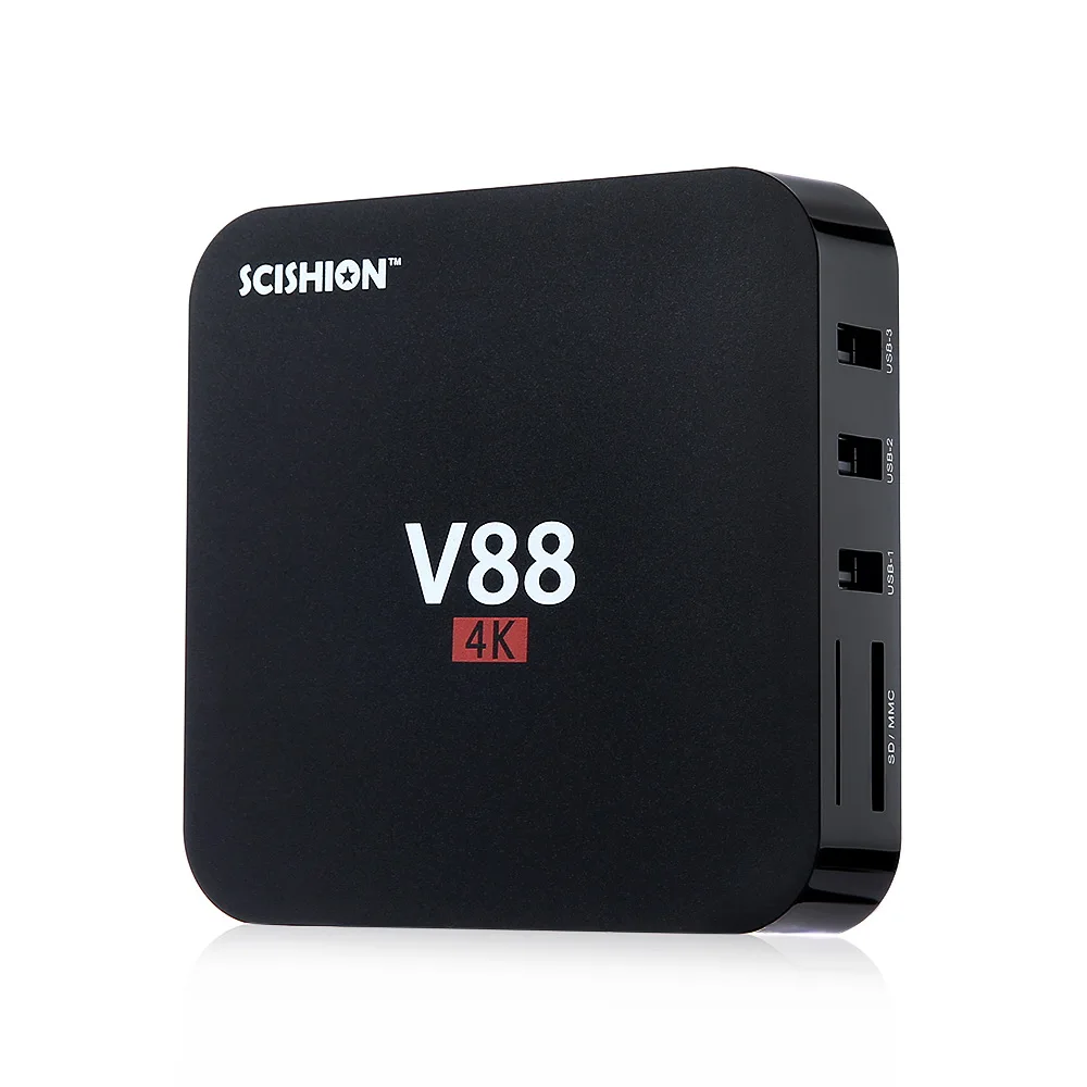 ТВ приставка SCISHION V88 Rockchip 3229 Четырехъядерный 4K H.265 1 ГБ DDR3 ram 8 eMMC rom мини ПК Android
