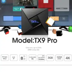 TX9 PRO Android 7,1 Smart ТВ коробка + 3 GB 32 GB Amlogic S912 Octa Core Wi-Fi 4 K Декодер каналов кабельного телевидения HDMI 2,0 TF Media Card Reader