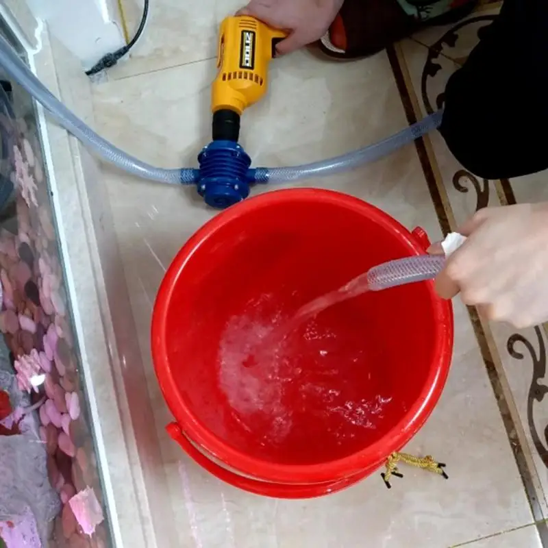 Миниатюрный водяной насос центробежный самовсасывающий ручной с электродрелью