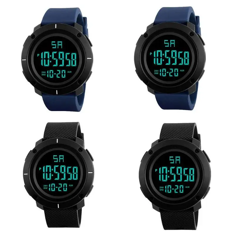 

Digital LED Waterproof Wrist Watch Men Stylish Electronic Round Watches