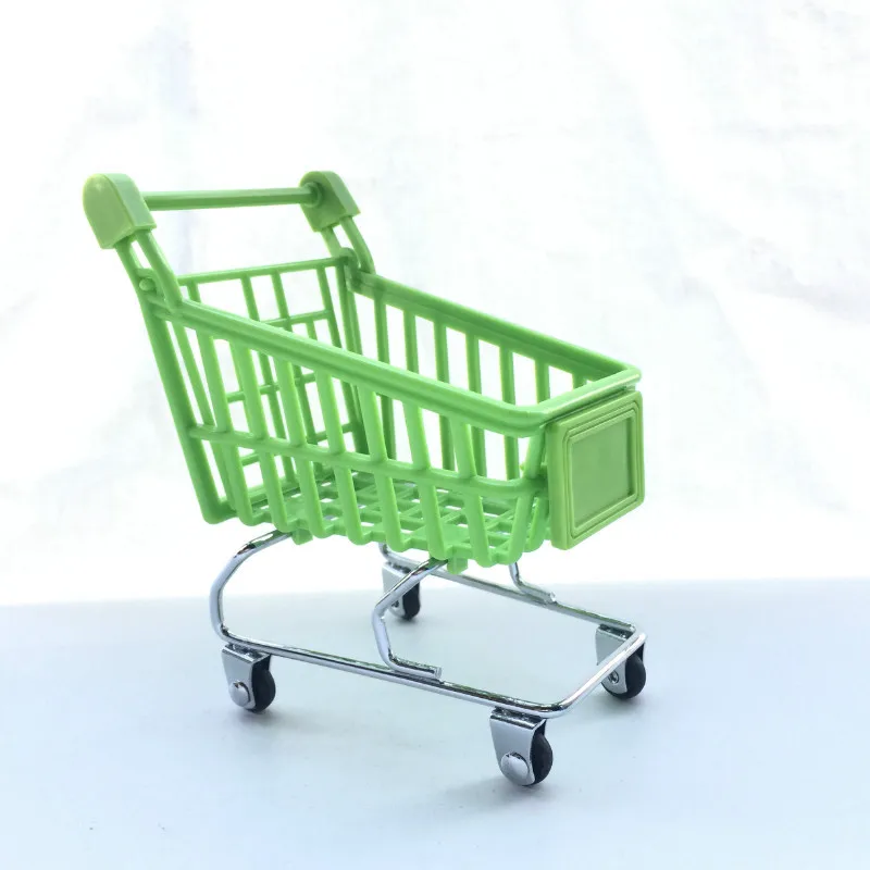 Miniature Shopping Trolley Cart Toy Mini Plastic Supermarket Shopping