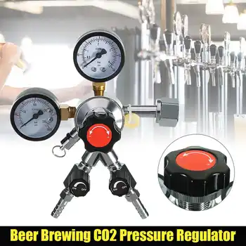 

Homebrew CO2 Regulator Beer Brewing Kegerator Bar Triple Gauge Valve 5/16" CGA320 1/4"NPT Bar Accessories
