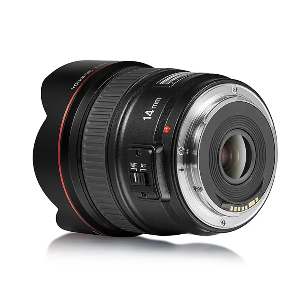 YONGNUO 14 мм F2.8 ультра-широкоугольный объектив YN14mm с автофокусом AF MF с металлическим креплением для Canon и nikon