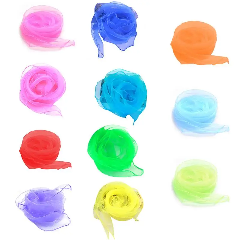 

Chiffon Pure Color And Gradually Changing Color Scarves For Children In Kindergarten Dance Perform Scarf Wholesale