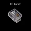 20/50/100PCS/lot RJ11 6P2C 6P4C 6P6C Telephone Internet Modular Plug Jack RJ11 Connector RJ-11 Crystal Heads Gold-Plated 6U ► Photo 2/6