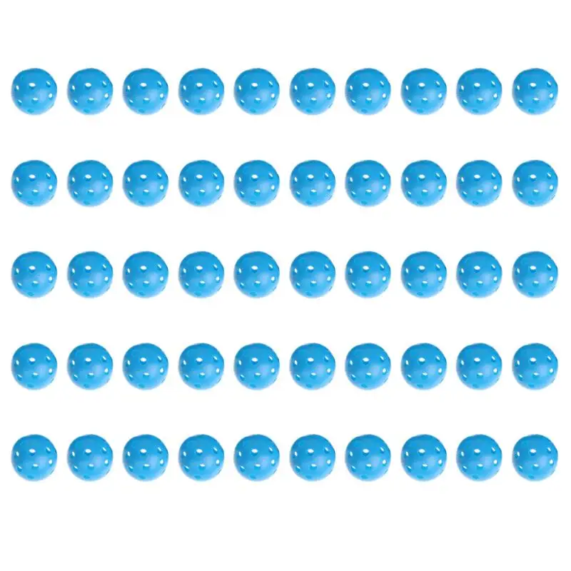 50 шт. синий пластик полый Воздушный Поток Гольф Практика Обучение Спортивный мяч теннис