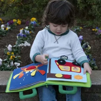 

Baby Cloth Book Vibrant Color Shapes Learning Early Education Book for Infant YJS Dropship