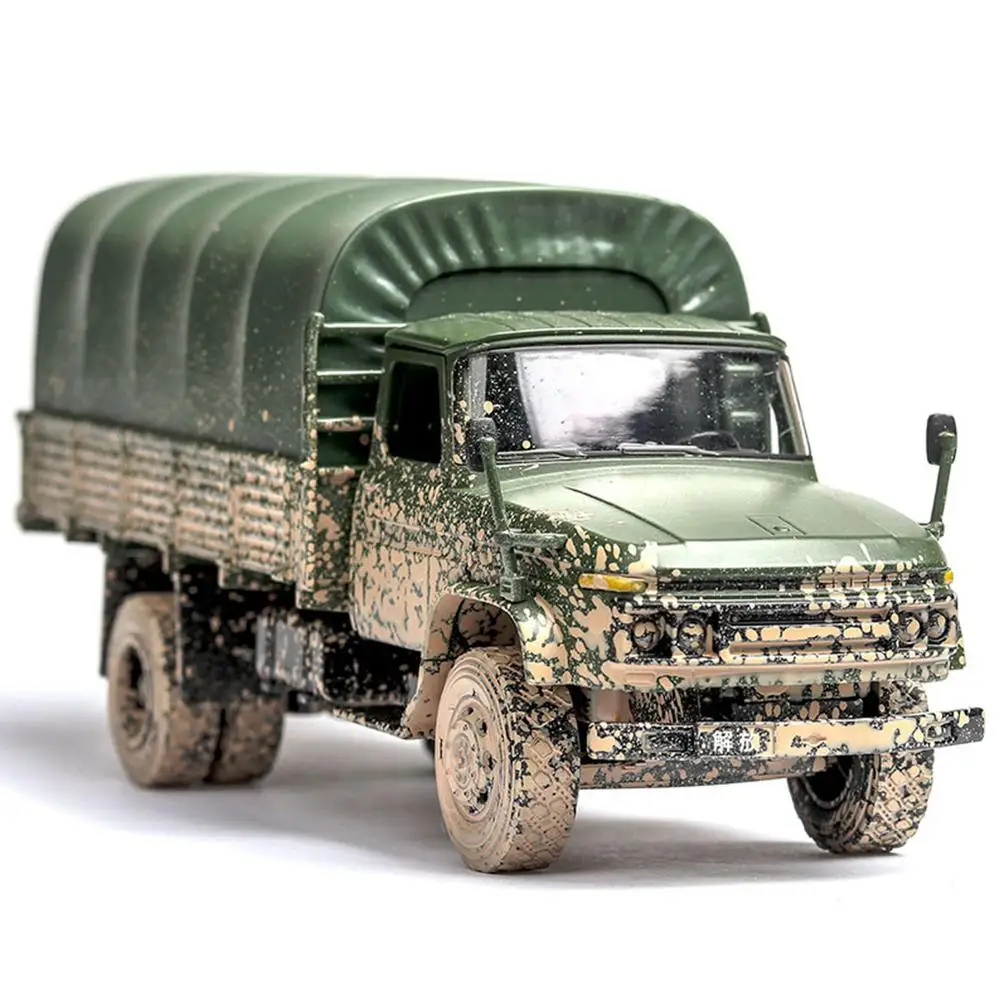 

Retro Simulate Liberation Truck Toy with Sound Light Function Desktop Table Home Decoration Car Model Kids Toys