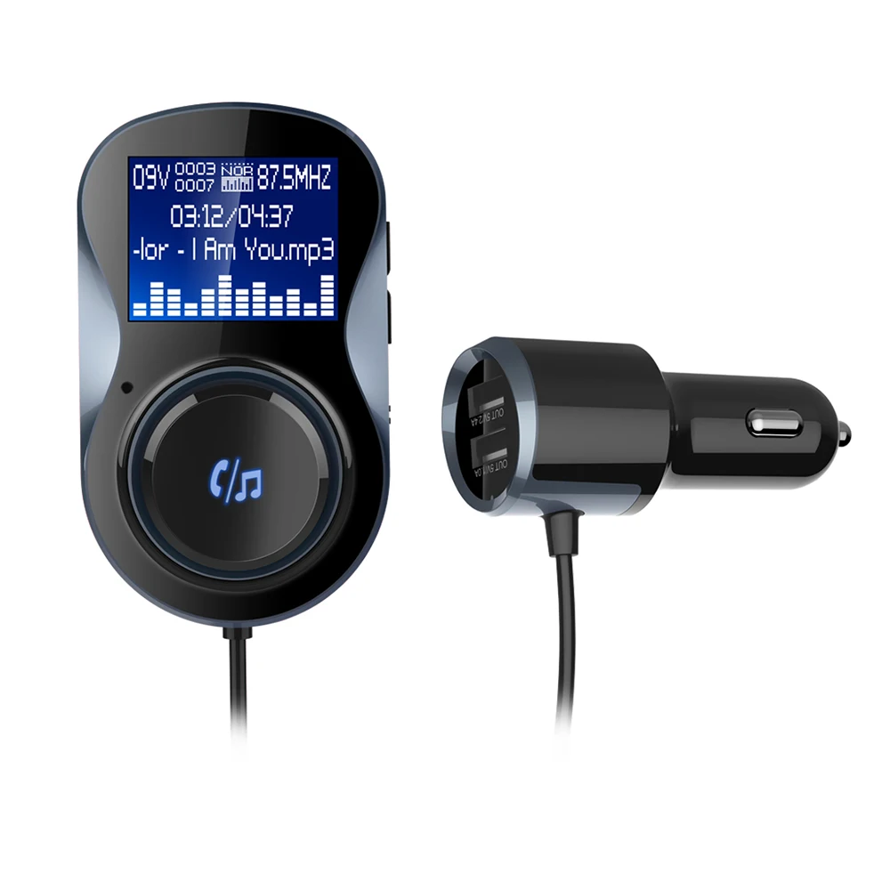 3.4A Dual USB Зарядное устройство fm передатчик Bluetooth Автомобильный MP3 плеер