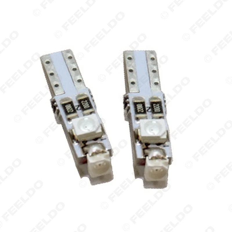 FEELDO 4 шт. DC12V автомобильный T5 74 17 0 5 Вт 3SMD 1210/3528 Canbus безошибочный светодиодный
