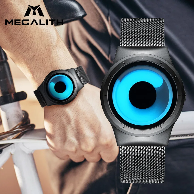 

MEGALITH Fashion Quartz Watches Men Top Luxury Brand Stainless Steel Mesh Strap Unisex Watches Clock Male Female Relojes Hombre