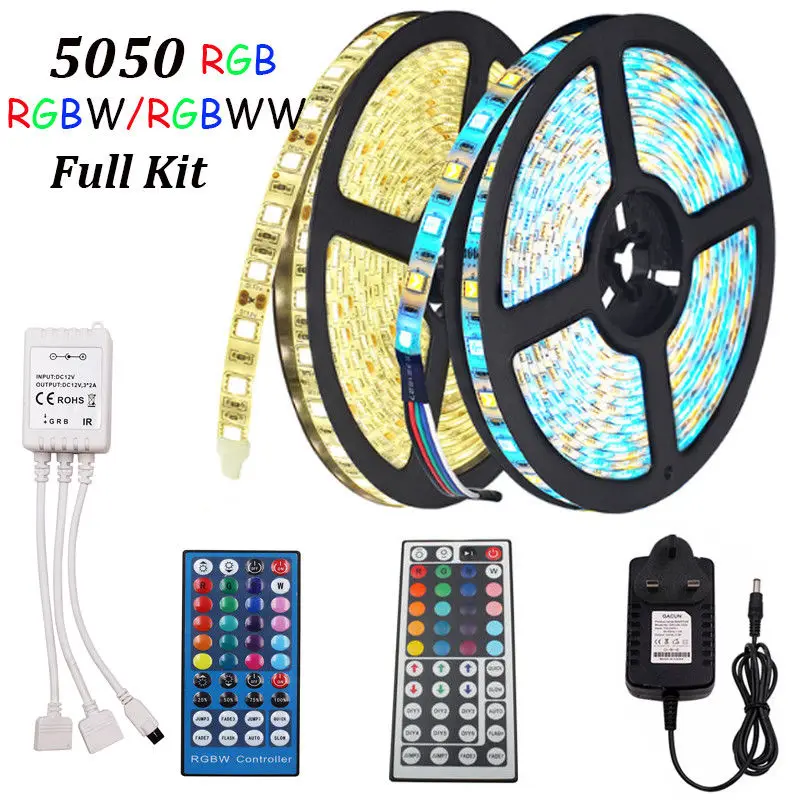 Светодиодная лента Lihgt Водонепроницаемая Гибкая RGB SMD 5050 RGBW 12 в пост. Тока 5 м 300