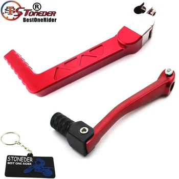 

STONEDER Red CNC Aluminum Folding 11mm Gear Shifter 13mm Kick Starter Lever For Chinese 50cc 70cc 90cc 110cc 125cc Pit Dirt Bike