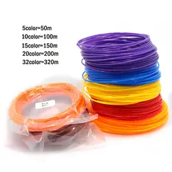 10 цветов или 15 цветов или 20 цветов/набор 3D Ручка накаливания PLA 1,75 мм пластиковый резиновый печатный материал для 3d принтера Ручка