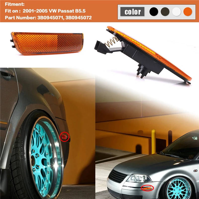 Front Rear Side Marker Lights Turn Signal Lamp Indicators Blinker For