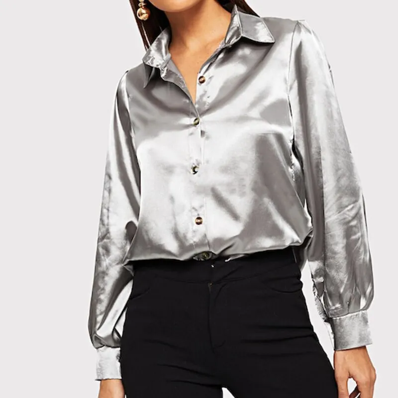 Hot Selling Women Blouse Shirt Button V Neck Blusas Women Long Sleeve