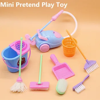 

9PCS Children Kids Cleaning Sweeping Mop Broom Brush Dustpan Toy Playset Housekeeping Toys Child Pretend Play Tools