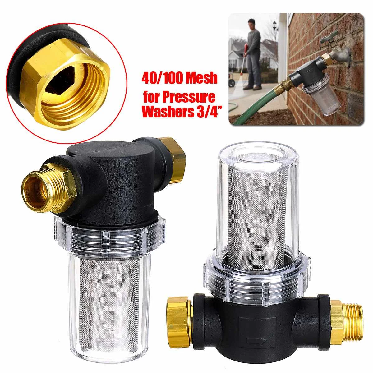 40 100 Mesh Garden Hose Filter Attachment For Pressure Washers