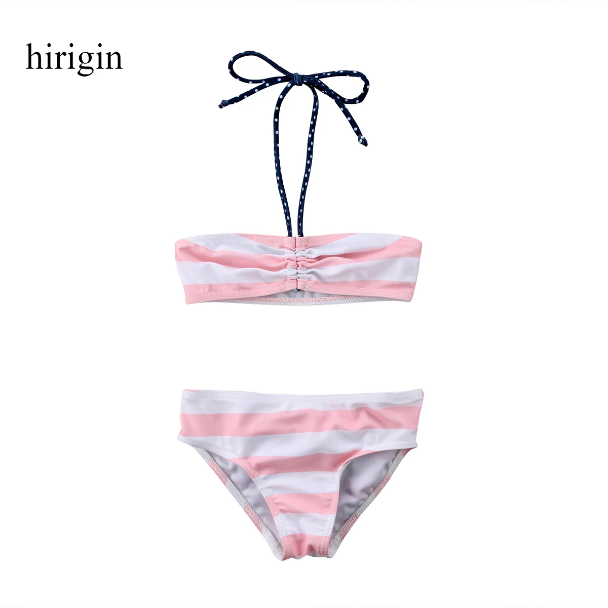

Hot Sale Summer Infant Kids Baby Girls 2 Piece Bathing Suit Striped Strapless Crop Top + Bottoms Swimwear Beach Wear