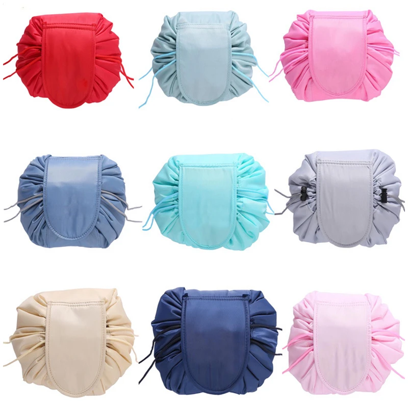 2018 Solid Cosmetic Bag Drawstring Makeup Women Travel Make Up Case Organizer Beauty Storage Pouch Toiletry CO2 | Багаж и сумки