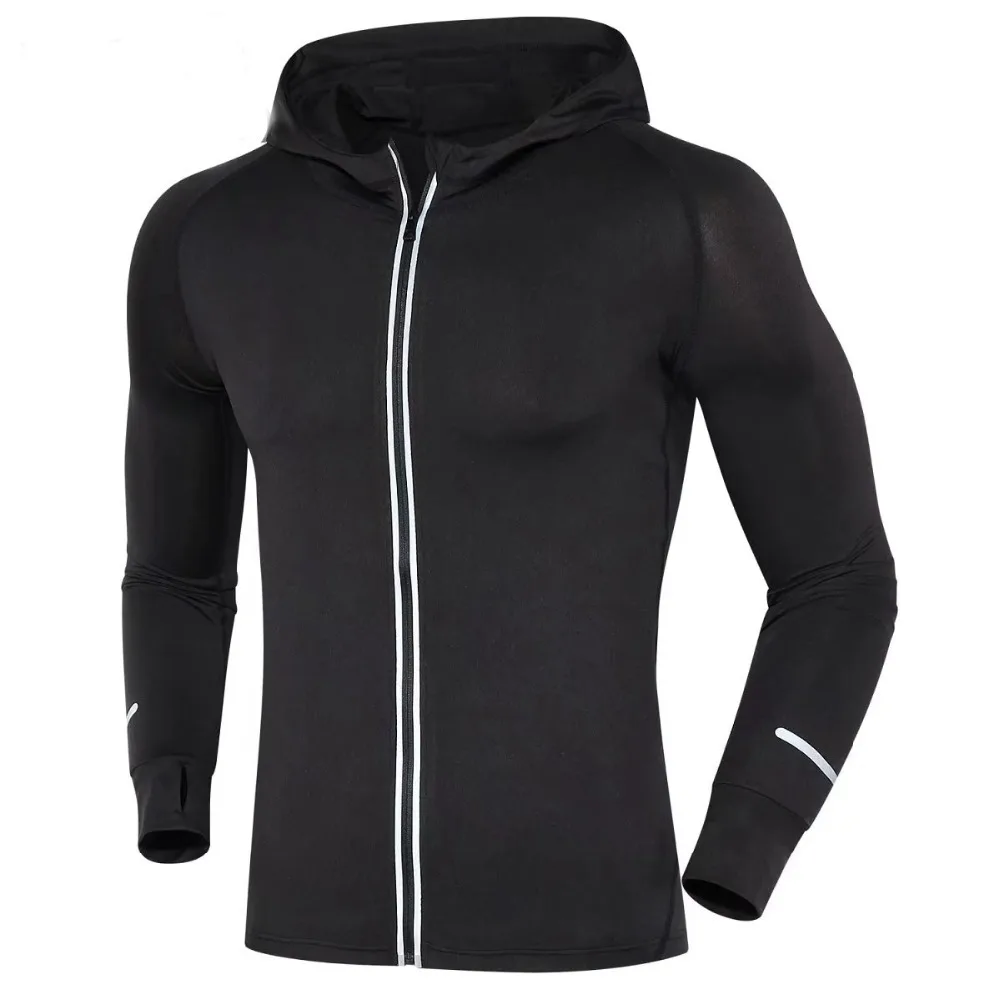 Мужская куртка для бега Refire Gear спортивная с длинными рукавами и капюшоном