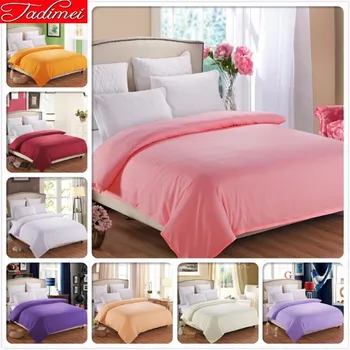 

1 piece Duvet Cover Plain Pure Color Soft Cotton Bedding Bag Pink Adult Kids Girl Quilt Comforter Blanket Case 150x200 180x200cm
