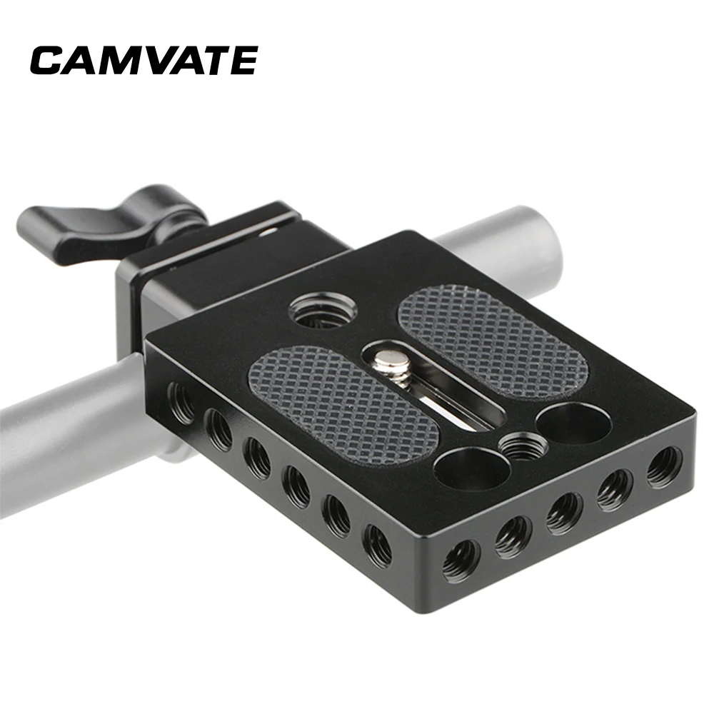 CAMVATE мини Монтажная пластина стержень зажим для 15 мм стержень Поддержка DSLR Rig C1749 камера фотографии аксессуары