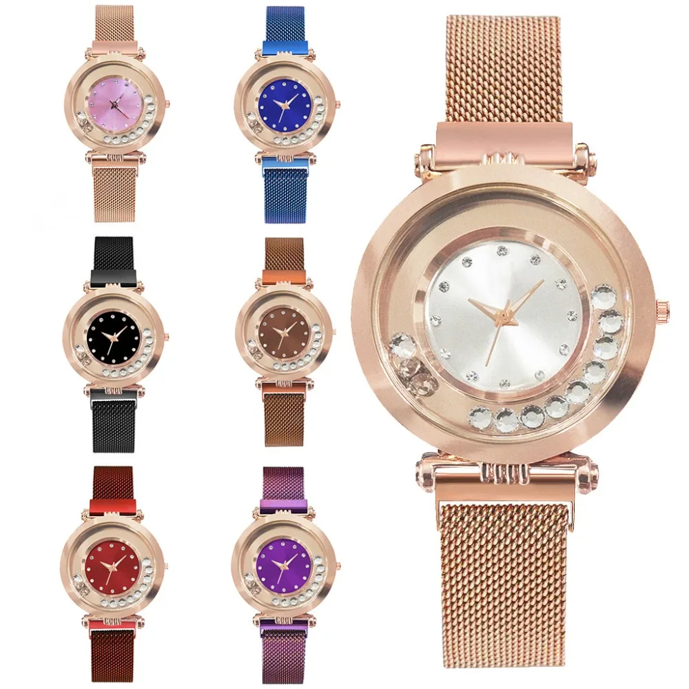 

Women Watches for Gift 2019 Luxury Rose Gold Diamond Dial Ladies Watches bayan kol saati Reloj Mujer Magnetic Female Wrist Watch