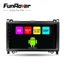 Funrover 2 din Восьмиядерный Android8.1 dvd-плеер автомобиля для Mercedes Benz/Sprinter/W169/B200/B-класс автомобиль радио gps DSP 4G Оперативная память 64G Встроенная память