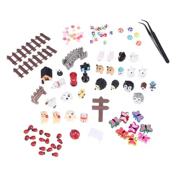 

103pcs Creative Ainimal Decor Micro-Landscape Decor Set for Livingroom Store Bedroom Home