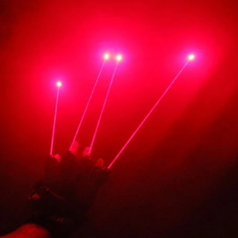 

DJ Club/Party Show Red Laser Gloves With 4pcs 650nm 100mw Laser Disco laser gloves Event & Party Supplies