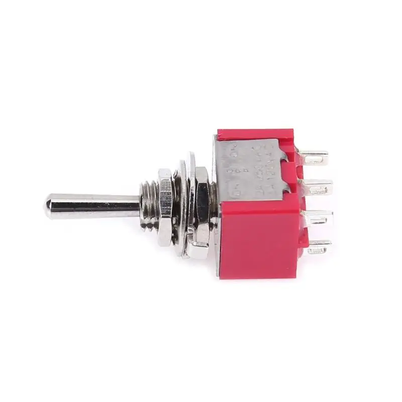 5 шт. Мини AC 250 В 2A/AC 120 5A 6Pin (вкл.) ВЫКЛ. DPDT 3 позиции тумблер MTS 223 двойной сброс