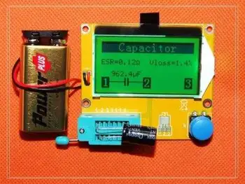 

NEW DIY kits LCD Mega328 Transistor Tester Diode Triode Capacitance ESR Meter NPN L/C/R