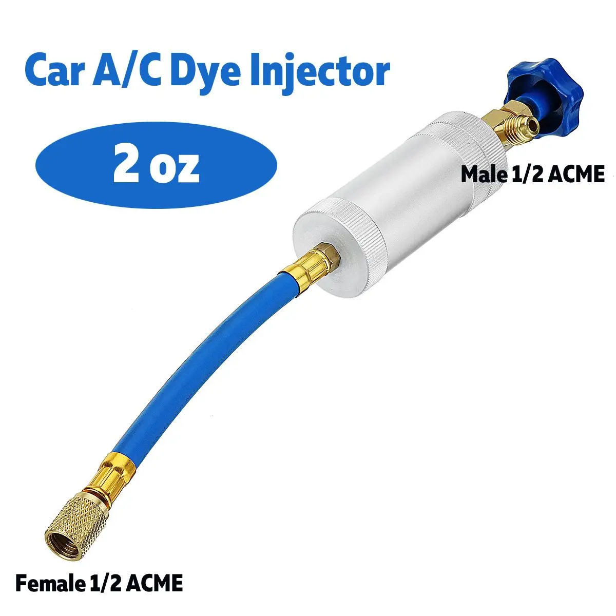 345mm Universal Vehicle A/C Dye Injector R12 R134A Quick Coupler