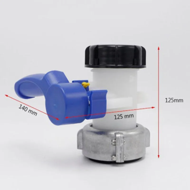 

62MM DN40 Ball Valve IBC Tote Tank Drain Adapter Coarse Thread Tap Fitting P