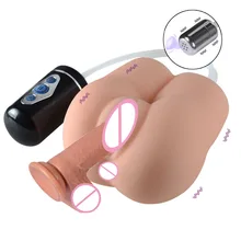 Electric Automatic Masturbator Realistic Hip Real Vagina Pussy Ass Masturbation Cup Adult Sex Sucking Pussy Licking Toys for Men