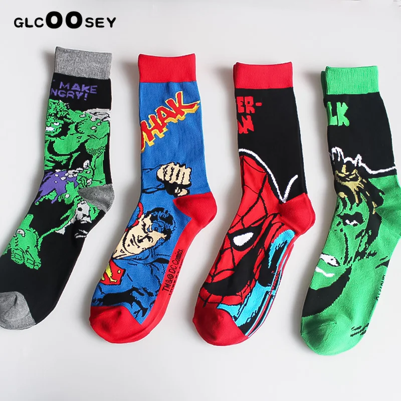 22 стиля герой комиксов Marvel общие носки мультфильм Железный человек Спайдермен, Супермен, Бэтмен Капитан Америка ребенок мужчины подарки носки