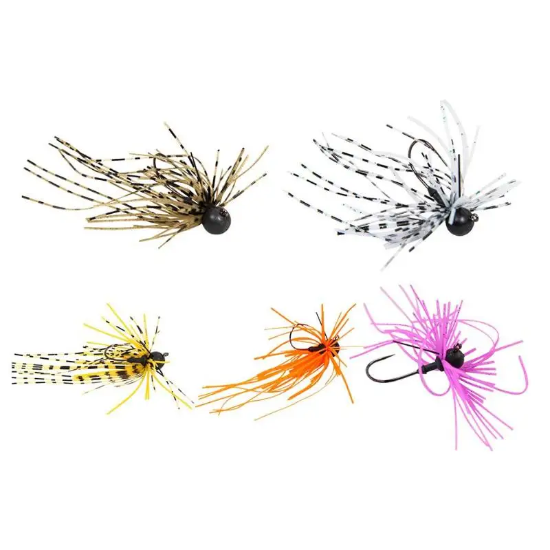 Buy tungsten fishing weights hooks rubber jig 3.5g