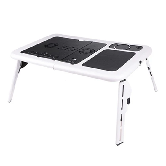 

Foldable Portable laptop Desk Table Stand Bed Tray Dual Fans