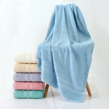 

Pure cotton bath towel Fine combing cotton boutique broken bath towel Plain color sleeve high-end gift towel bath towel